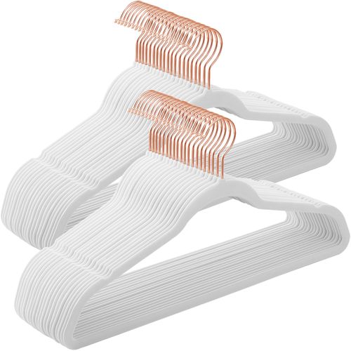 Pack of 50 White Non Slip Coat Hangers